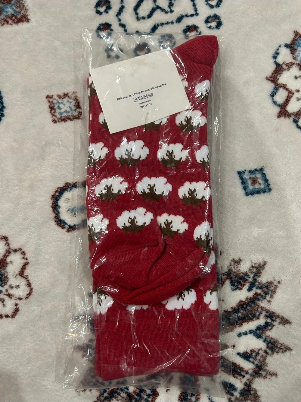 Properly Tied Men’s Lucky Duck Socks - Cotton Red